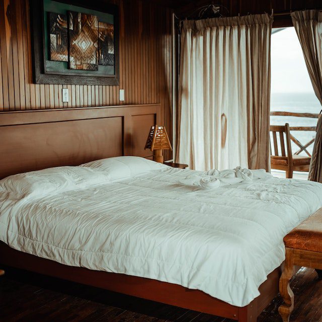 White Bed Linen on Bed White Bed Linen on Bed<br />